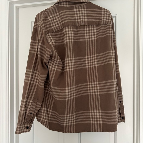 Abercrombie & Fitch Tan Plaid Flannel Shirt - Picture 3 of 3